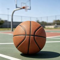 Ballon de basketball d'entraînement laminé taille 7 en microfibre domestique avec noyau intérieur en mousse pour entraînement en salle et sur terrain en plastique