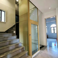 Ascenseur domestique compact à traction pour 2 personnes, idéal pour villas modernes et résidences en duplex