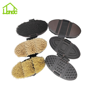 Đen Cao Su Tráng Hình Bầu Dục Massage Ngựa Chú Rể Cà Ri Lược Cho Ngựa Mane Chăm Sóc - Product Image 4