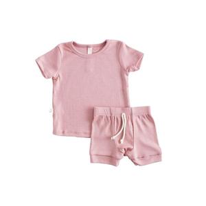 Estate contatto morbido vestiti del bambino manica corta t shirt e <span class=keywords><strong>pantaloncini</strong></span> 2pc set - Product Image 1