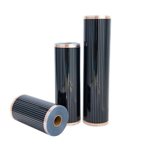 Graphene Warmtact Système de chauffage de maison à plancher complet Film de chauffage au carbone par le sol électrique à infrarouge lointain avec thermostat 110-240V