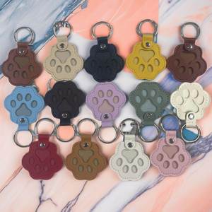 Hot Selling PU Leather Pet Hair Storage <b>Bag</b> with Photo Memorial Charm Cat Paw Keychain Pendant - Product Image 2