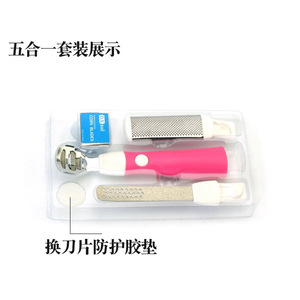 Kit de pédicure avec pierre ponce pour éliminer les callosités, soin des pieds, soulagement de la sécheresse, rose rouge - Product Image 2