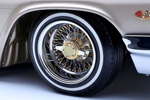 Ruedas Cromadas de Primera Calidad con Diseño de Rayos Dorados 13x7 14x7 para Autos Clásicos, Llantas Cromadas con Rayos - Product Image 5