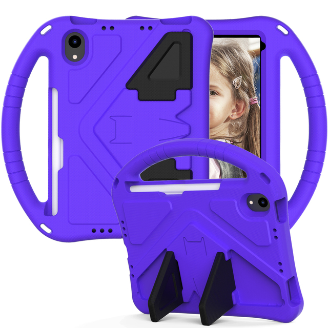 Kickstand EVA Tablet Cover for iPad Mini 7 A17 Pro 2024 for iPad Mini 6 2021 8.3inch Pen Holder Light Weight Shockproof Cases