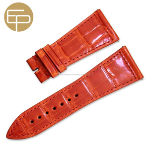 caimán logotipo personalizado-Terminal 26 28 30mm de ganado vacuno genuino correa de reloj de cuero al por mayor de fabricación - Product Image 5
