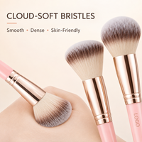 Kit de pinceaux de maquillage cosmétiques avec logo personnalisé, 30 pièces, pinceaux à paupières et à joues en poils synthétiques doux, tube en aluminium, manche en plastique