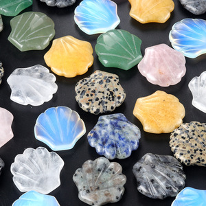 Hecho a mano piedra Natural océano Concha tallada cristal Chakra Reiki equilibrio playa Shell decoración Micro <span class=keywords><strong>paisaje</strong></span> joyería ornamento - Product Image 2