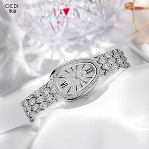 Montre pour femme en acier avec bracelet en forme de serpent, sertie de diamants, design de Noël, luxe, quartz - Product Image 4