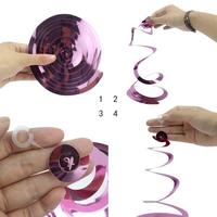 Juego de 6 Espirales Colgantes de Papel Metálico, Decoración para Fiestas, Serpentinas de Techo, Espirales Dobles para Graduación, Cumpleaños, Baby Shower