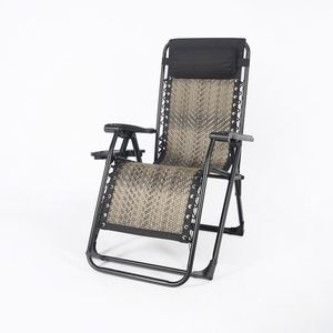 Modern Luxury <b>Zero</b> <b>Gravity</b> <b>Reclining</b> Sun Lounger Cup Holder Outdoor Garden Leisure Chair with Thick Cushion Foldable Hotel - Product Image 3
