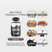 HDK OEM ODM Gommes au charbon actif de coque de noix de coco, soutien détoxifiant, végétalien, sans sucre, pour la santé digestive et orale, supplément de nettoyage intestinal