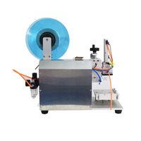 LT-60 semi-automatique machine d'impression d'étiquettes d'eau en bouteille machine manuelle d'étiquetage de sacs plats d'autocollants de surface de table