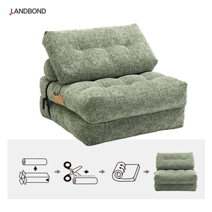 Canapé-lit convertible sans cadre pour appartement, gain de place, en tissu compressible, idéal pour dormir - Product Image 4