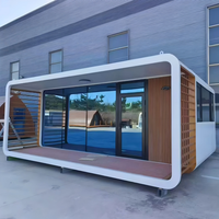 Cabane préfabriquée personnalisée en acier galvanisé, maisonnette modulaire avec salle de bain complète, design moderne du milieu du siècle, garantie 1 an pour villa