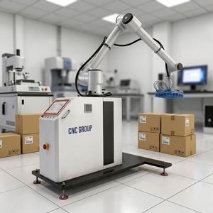 CNCGROUP Robot collaboratif à 6 axes pour la manutention et l'empilage de palettes, avec moteur PLC, en acier inoxydable, garantie 1 an, boîte de vitesses pour le déplacement de palettes - Product Image 1