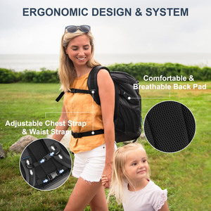 Large Capacity Leak Proof Soft Polyester <b>Lunch</b> Cooler <b>Backpack</b> 36 Cans Insulated with 24L <b>Lunch</b> <b>Bag</b> for Beach Camping - Product Image 5