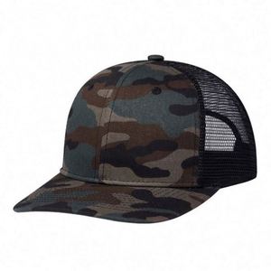 Wholesale OEM Personalized Customized Patches Camo Black Richardson 112 Casual Character Curved Brim Snapback Cap Custom Trucker - Product Image 1