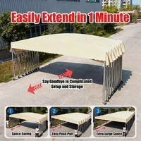 Auvent rétractable en PVC avec structure en acier, résistant à la pluie et au soleil, pour fêtes, mariages, parkings et stands alimentaires