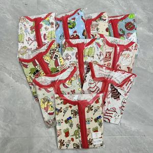 Toptan sonbahar baskılı örme bambu iki yönlü fermuar kapatma pijama çocuk Romper bebek tulum ODM gizemli kutusu - Product Image 1