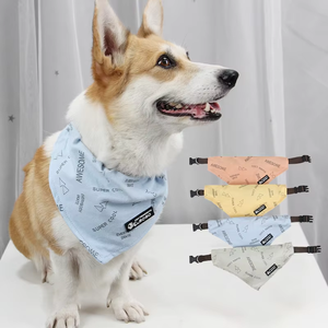 Kingtale مخصص يدوي الصنع باندانا كلب منديل جرو قطني قابل للتنفس مع أطواق حيوانات أليفة حديثة بنمط صلب - Product Image 4