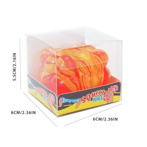 Jouet créatif en maltose à récupération lente, anti-stress, personnalisé en usine, avec rayures colorées et forme carrée - Product Image 2