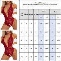 Nouveau chaud ouvert Sexy femme sous-vêtements dentelle Lingerie transparente nuisette col en v pyjamas tissé voir à travers les vêtements body