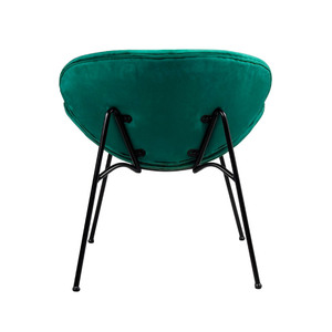 Fauteuil en velours et acier inoxydable, 3 pièces sans échantillon, mobilier moderne rouge et bleu marine, salon noir et or - Product Image 5