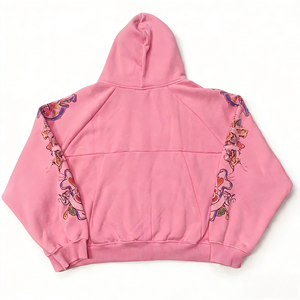 Sweat à capuche zippé Righteous, Nouvelle veste zippée streetwear épaisse grande taille délavée, Sweat à capuche zippé imprimé numériquement - Product Image 3