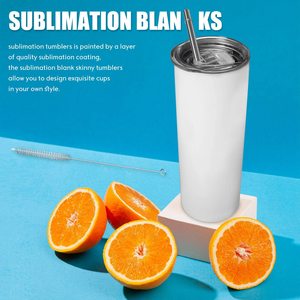 50Pack Stainless Steel Vacuum Sublimation Tumblers 20 oz Bulk Blank <b>Cups</b> White with <b>Lid</b> <b>and</b> <b>Straw</b> for Business Gifts - Product Image 6