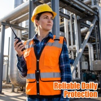 Gilet de sécurité réfléchissant personnalisé OEM en polyester orange haute visibilité classe 2 pour le contrôle du trafic routier