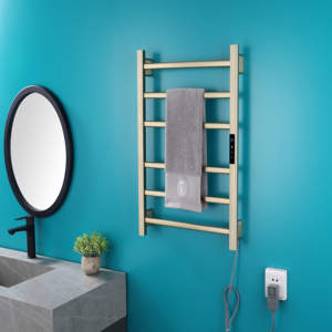 EIOIOL Meilleure salle de bain Heatgene Gold Warmers Rail Radiateur thermostatique Étagère à serviettes chauffantes pour OEM & ODM Étagère à serviettes chauffantes - Product Image 2