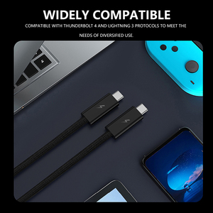 Loại C thunderbolt4 sạc nhanh pd240w bện 40Gbps Nylon USB C PD cáp cho máy ảnh và máy tính - Product Image 3