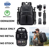 Фабричный OEM/ODM рюкзак для фотоаппарата из искусственной кожи, водонепроницаемый, с креплением для штатива, для фриланс-фотографов