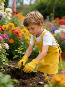 Durable Kids Canvas Workshop <strong>Apron</strong> With Built in Kickstand Legs Full Coverage Art Smock for Young Potters and Little Makers - Product Image 4