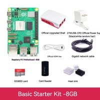 Kit de Desarrollo Raspberry Pi 5 2024, Disipador de Calor, Pantalla de Alimentación, Cámara, Kit de Placa de Inicio