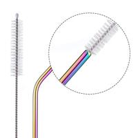 Paille à boire réutilisable en acier inoxydable 18/10 de 6 mm, respectueuse de l'environnement