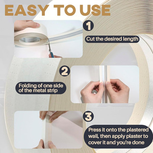 Papier pour cloison sèche Coin métallique pour coins intérieurs et extérieurs <span class=keywords><strong>Angle</strong></span> d'<span class=keywords><strong>angle</strong></span> Ruban malléable - Product Image 4