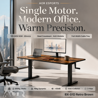 Bureau debout ergonomique AOR moderne en métal et fer, à moteur unique, durable, réglable, de luxe, pour usage commercial et domestique