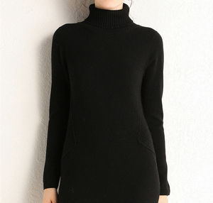 FMI Dolcevita Mid-Lunghezza Slim 100% Puro Cashmere Knit Maglione <span class=keywords><strong>Lungo</strong></span> del <span class=keywords><strong>Vestito</strong></span> - Product Image 6