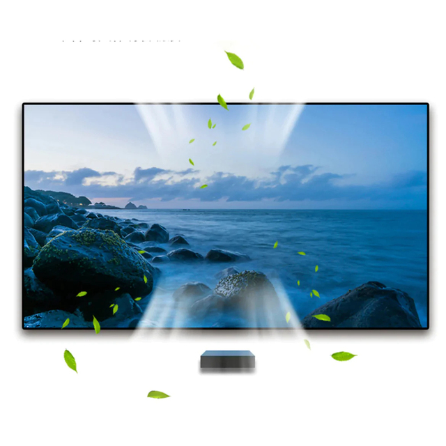 Luxury Series NP Fixed Frame Ultra Short Throw Projector Screen Aluminum Alloy Frame Black Crystal Fabric 16:9 Ambient Light