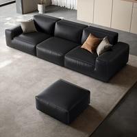 Italienisches Minimalistisches Echtleder-Luxussofa mit Liegefunktion für Moderne Minimalistische Wohnzimmer und Große Häuser/Villen