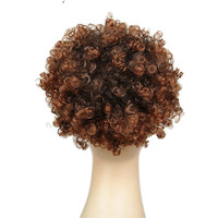 Queue de Cheval Synthétique à Cordon de Serrage avec Frange, Extensions de Cheveux Courtes, Chignon Afro à Clipser