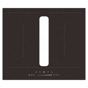 Table de cuisson à induction de nouvelle conception avec hotte aspirante intégrée, plaque vitrocéramique, 4 brûleurs - Product Image 1