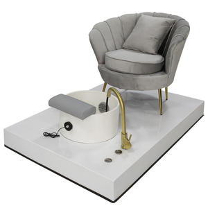 Base intégrée moderne en acrylique avec pompe de drainage pour bain de <span class=keywords><strong>pieds</strong></span> chaise de pédicure de massage des <span class=keywords><strong>pieds</strong></span> de loisirs pour manucure - Product Image 1