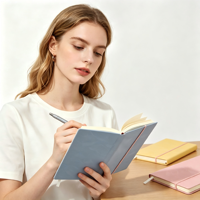 Cuaderno de Tapa Blanda de Imitación de Cuero A5, Fabricante de Libretas Personalizadas con Logotipo, Diario Escolar y de Oficina, Diario de Escritura con Banda Elástica