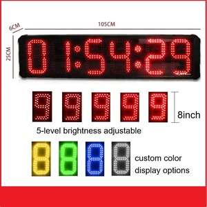 Reloj Cronómetro Electrónico LED GANXIN GS6T-8R con Pantalla Grande de 8 Pulgadas para Carreras, Cronómetro Digital con <span class=keywords><strong>Cuenta</strong></span> <span class=keywords><strong>Regresiva</strong></span> para Exteriores, Temporizador para Maratón - Product Image 2
