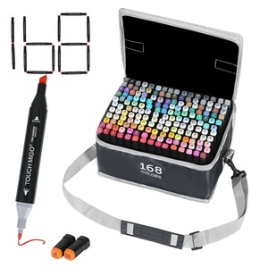 Set di pennarelli a doppia punta, a base di alcol e olio, per <span class=keywords><strong>disegno</strong></span>, disponibile in 24/36/48/60/80/100/168 colori - Product Image 1