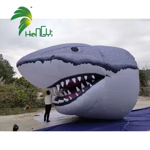 Outdoor decoration inflatable shark model , giant inflatable shark head for advertising
