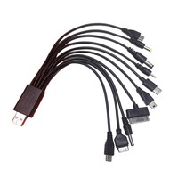 Kit de câbles de charge USB universels 10-en-1, multi-connecteurs pour tous les appareils, le kit tout-en-un remplace une tiroir de câbles.